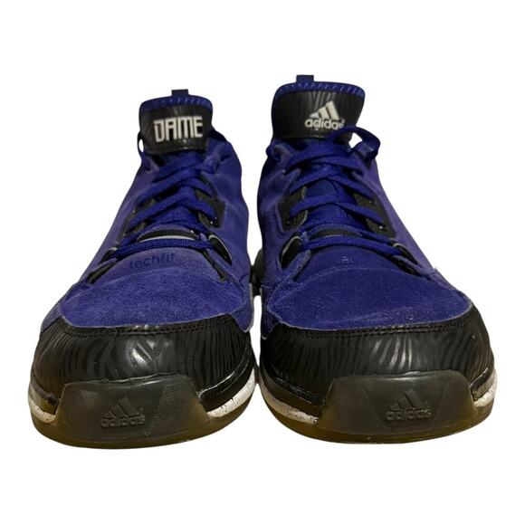 Adidas D Lillard 1 Weber State Purple Black Suede Men's Size 11.5 Athletic Shoes - Picture 2 of 8